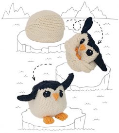 Knitting Toys: Egg to Penguin Image